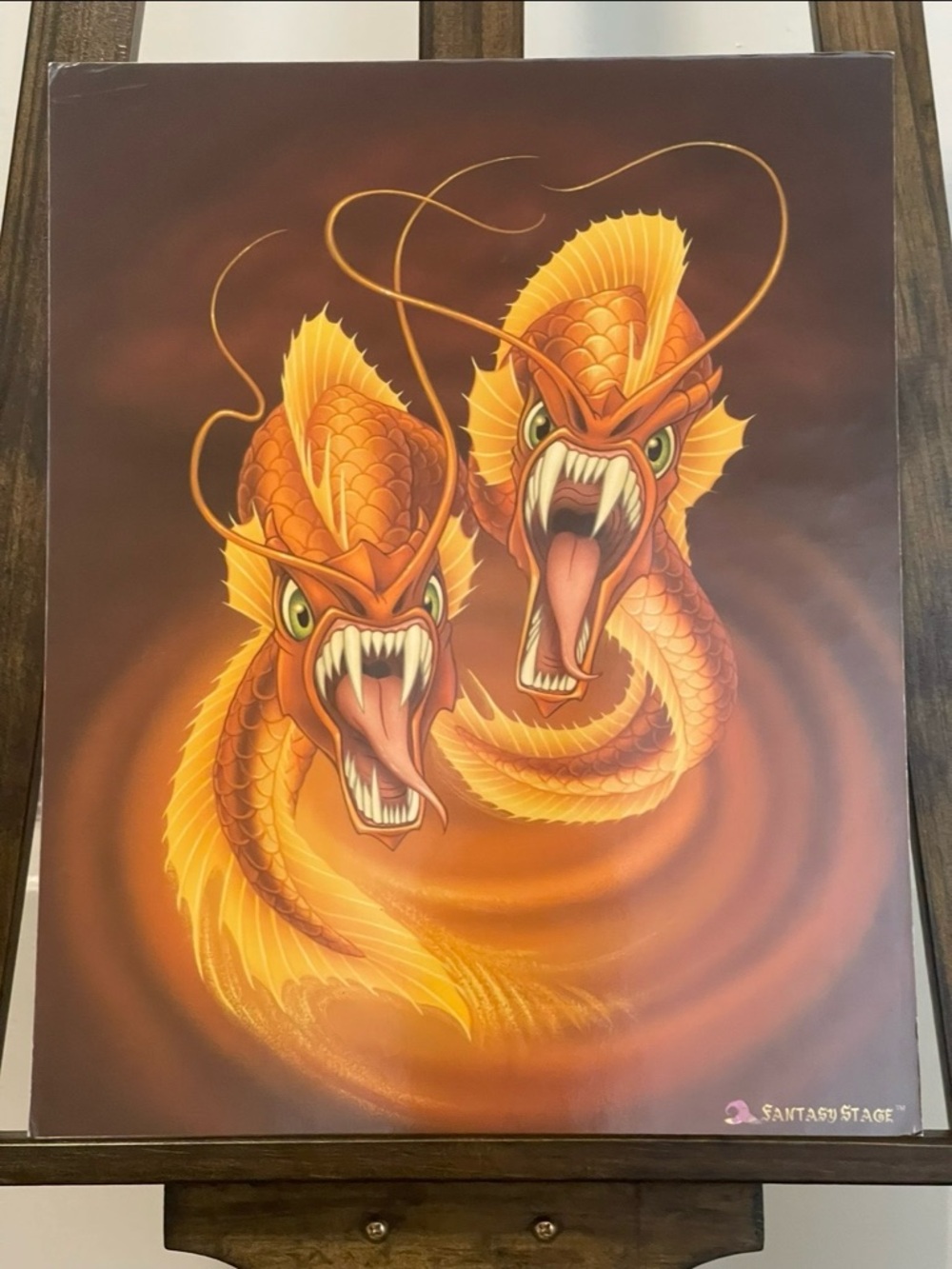 Twin Dragon Wall Art Print - Fantasy Stage Productions